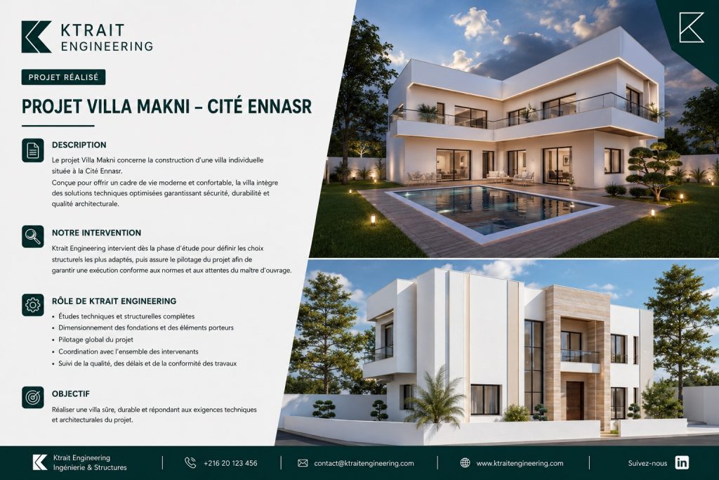 Projet Villa Makni - Cité Ennasr