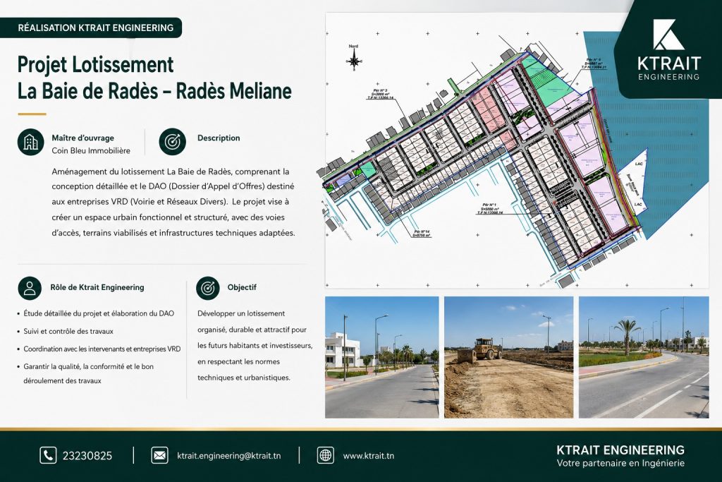 Projet Lotissement La Baie de Rades - Rades Meliane